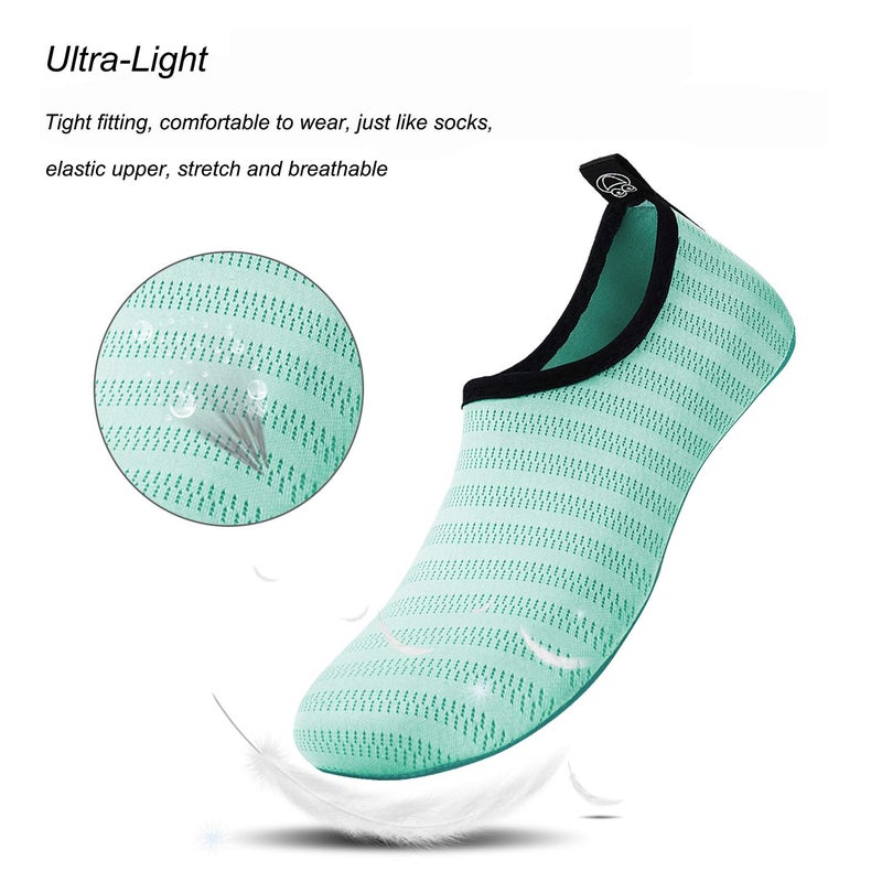 WateLves Water Shoes for Womens Mens Barefoot Quick-Dry Aqua Socks for Beach Swim Surf Yoga Exercise Camping Must Haves (LXY.Light Blue, 38/39) - Image 3